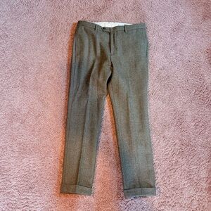 Windowpane Wool Trousers